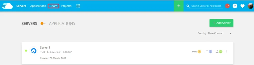 Cloudways Team Collaboration Features