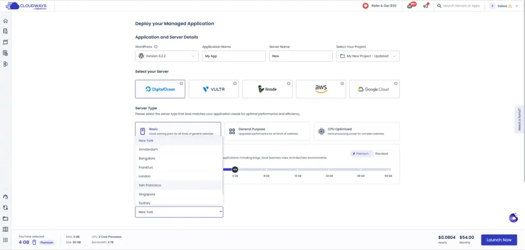 Pick Cloudways Server Location