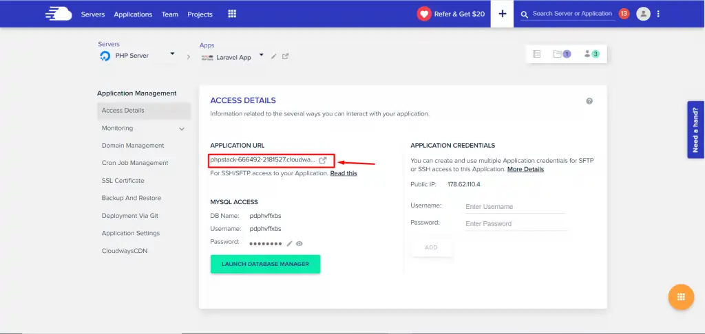 Cloudways Application